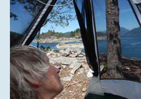 Photo of Chris at Desolation Sound.